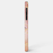 Peach und Goldmarmor Agate Case-Mate iPhone Hülle (Hinten/Links)