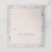 Peach und Graumarmor Klappende Platzkarte (Außenseite Aufgefaltet)