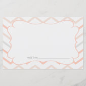Peach und Gray Zig Zag Advice Card (Rückseite)