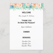 Peach und Green Floral Pensionsprogramm