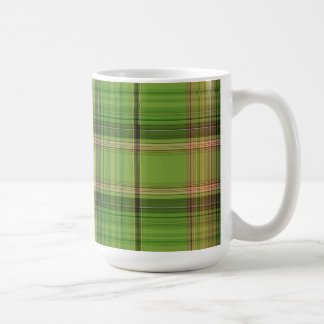 Peach und Green Kariert (Botm) Kaffeetasse