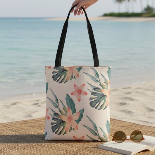 Peach und Green Tropical Tasche