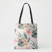 Peach und Green Tropical Tasche (Vorderseite)