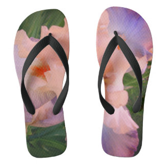 Peach und Lavender Iris Flip Flops Badesandalen