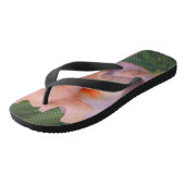Peach und Lavender Iris Flip Flops Badesandalen (Schrägansicht)