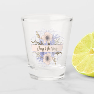 Peach und Lila Wild Rose Vorlage Schiebeglas Schnapsglas