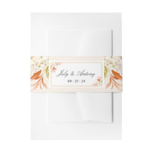 Peach und Orange Boho Trendy Hochzeit