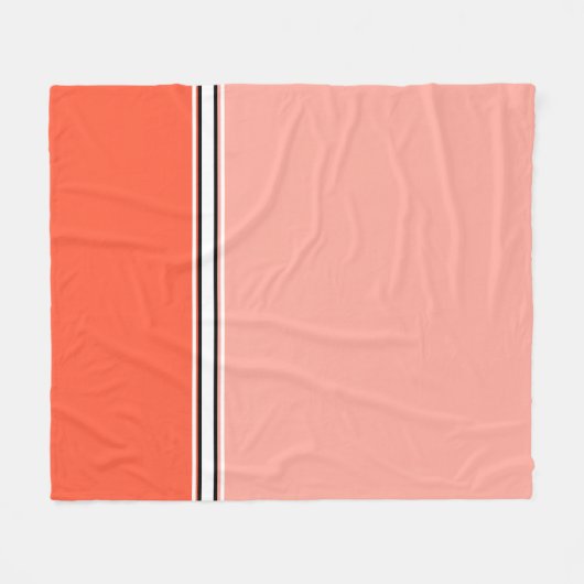 Peach und Orange Fleecedecke (Vorderseite (Horizontal))