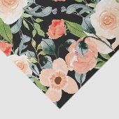 Peach und Schwarzes Muster Seidenpapier (Ausschnitt)