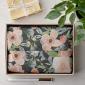 Peach und Schwarzes Muster Seidenpapier (Geschenk)