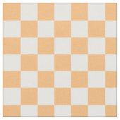 Peach und White Checkerboard Stoff (Nahaufnahme)