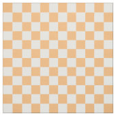 Peach und White Checkerboard Stoff (Muster)