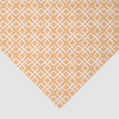 Peach und White Geometric Squares Seidenpapier (Ausschnitt)