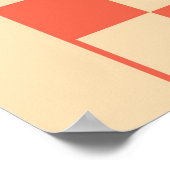 Peach Undated Checked November Monthly Calendar Poster (Ecke)