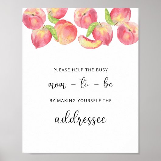 Peach unterstützt die betriebliche Mama, um einen  Poster (Vorne)