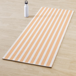 Peach Vertical Stripped Yogamatte
