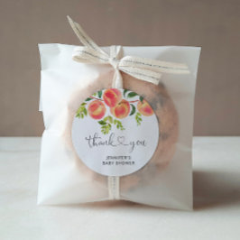 Peach Vielen Dank für Ihren klassischen Round-Aufk Runder Aufkleber