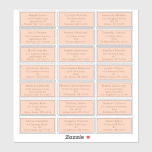 Peach Vintag Fall Baby Showadresse Aufkleber