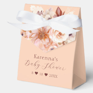 Peach Vintag Floral Fall Baby Dusche Geschenkschachtel