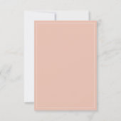 Peach Vintag Lace Flace Dankeschön Karte (Rückseite)