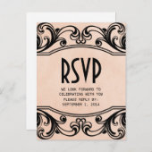 Peach Vintag Wirbel UAWG Postkarte (Vorne/Hinten)