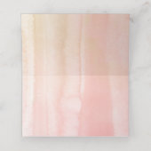 Peach Wassercolor Blossoms Hochzeit Platzkarte (Innenseite Aufgefaltet)