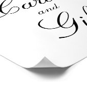 Peach Wassercolor Blumenkarten und Geschenke Hochz Poster (Ecke)