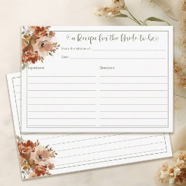 Peach Wassercolor Blumenkäse Brautparty Rezept Begleitkarte