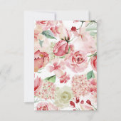 Peach Wassercolor Blumenmuster Trendy Wedding RSVP Karte (Rückseite)