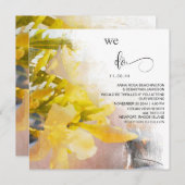 *~* Peach Wassercolor Floral AR15 QR UAWG WEDDING Einladung (Vorne/Hinten)