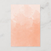 Peach Wassercolor Monogram QR Code/UAWG Online Begleitkarte (Rückseite)