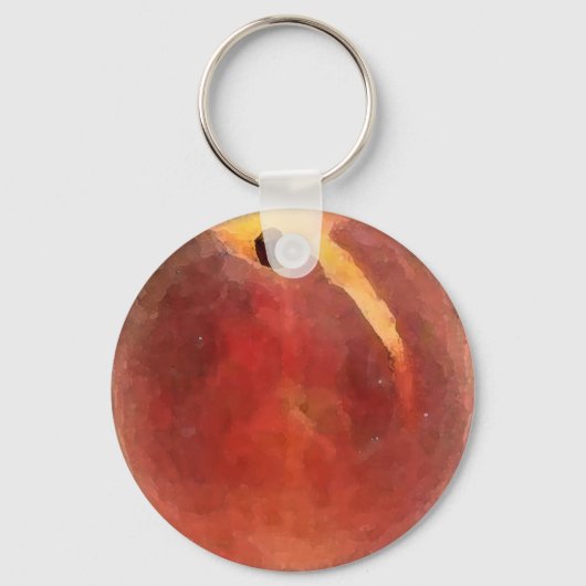Peach Wassercolor - Schlüsselkette Schlüsselanhänger (Vorderseite)