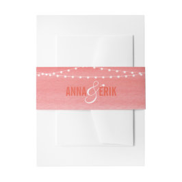 Peach Wassercolor String Lights Einladungsbanderole