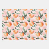Peach Wassercolor Wrapping Paper Geschenkpapier Set (Vorderseite 3)