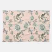 Peach Wasserfarbe Rose Küchentücher (Horizontal)