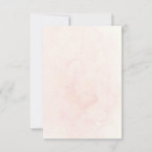 Peach Watercolor and Floral Wedding RSVP Karte (Rückseite)