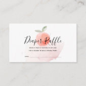 Peach Watercolor Babydusche Windelwanne Begleitkarte (Vorderseite)
