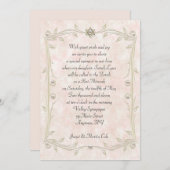 Peach Watercolor Bat Mitzvah Einladung (Vorne/Hinten)