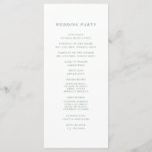 Peach Watercolor Blume Wedding Program Programm (Rückseite)