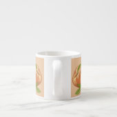 Peach Watercolor Espresso Tasse (Rückseite)
