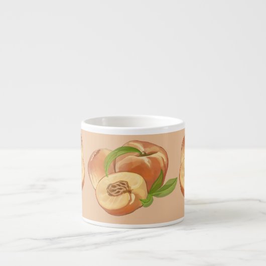 Peach Watercolor Espresso Tasse (Vorderseite)