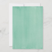 Peach Watercolor Floral Paare Polterabend Einladung (Rückseite)