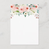 Peach Watercolor Floral Wedding Begleitkarte (Rückseite)