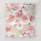 Peach Watercolor Hochzeitempfehlung reserviert Tab Platzkarte (Innenseite Aufgefaltet)