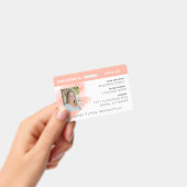 Peach Watercolor Homeschool Educator ID Abzeichen Ausweis (Handheld)