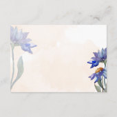 Peach Watercolor & Lila Daisis Wedding Details Begleitkarte (Rückseite)