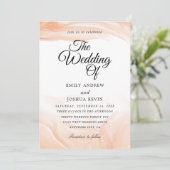 Peach Watercolor Wash | Einladung zur Pfirsichhoch (Stehend Vorderseite)