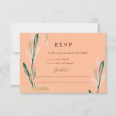 Peach Watercolor Wedding RSVP Card (Vorderseite)