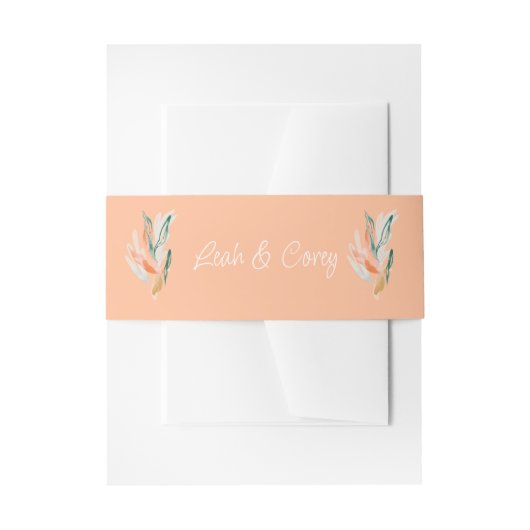 Peach Watercolor Wedly Band (Vorderseite Beispiel)