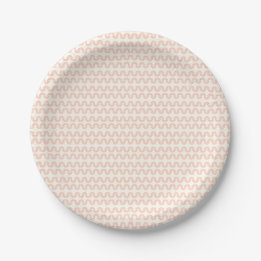 Peach Wave Paper Plate Pappteller
